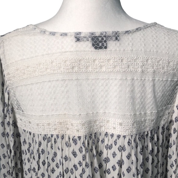 French Connection Ava Tile Gypsy Boho Top Size Large - Picture 9 of 15